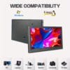 LESOWN 4.3" Ultra-Thin IPS Monitor 800x480 HD TV, USB-Powered Portable Gaming Display with 300cd/m² Brightness, No Driver Needed, Full Viewing Angle, Compact Design for Raspberry Pi, Windows PC, Laptop, Car Dash Cam & Security Surveillance, Car Dash Cam Monitor, Sleek Frame, Highresolution Screen