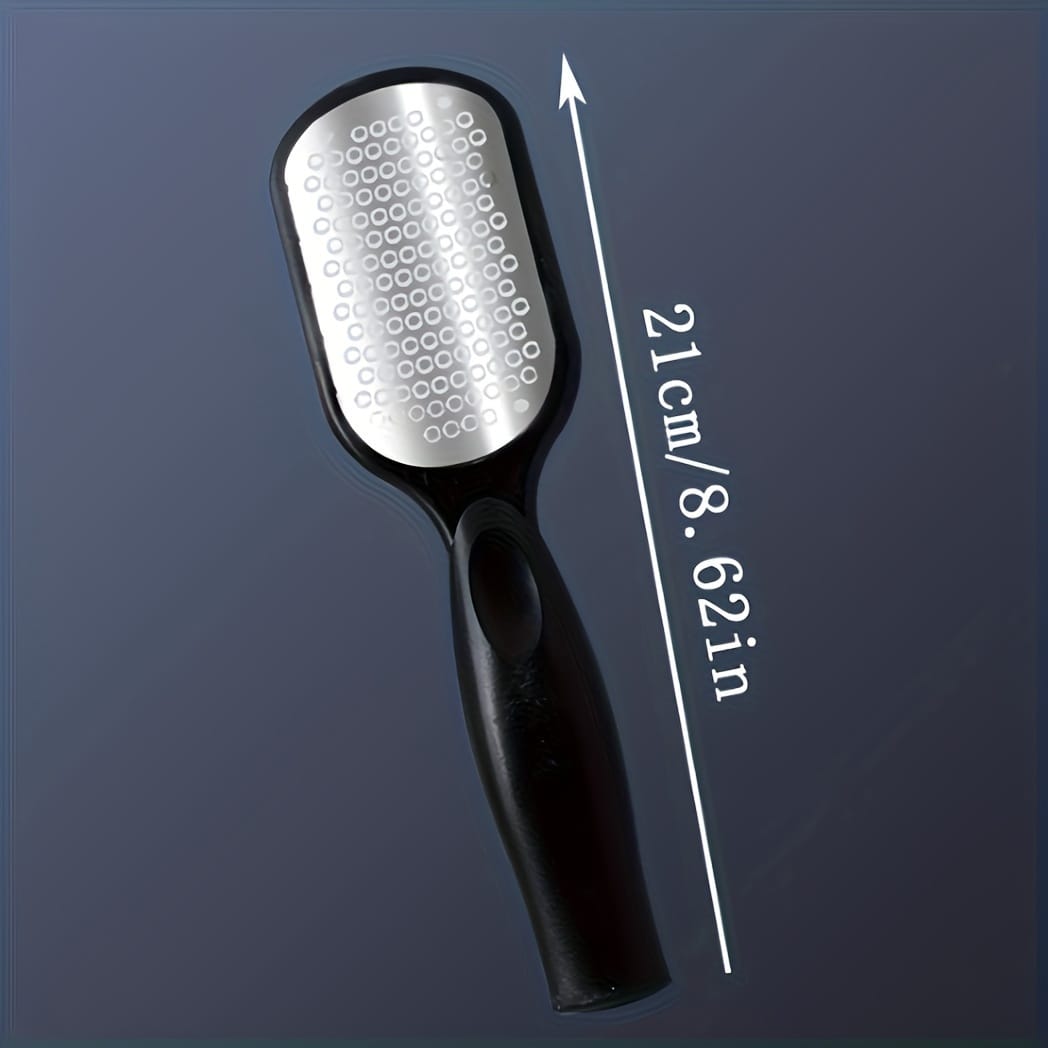 Professional Heavy-Duty Stainless Steel Foot File - Heavy-Grit Nail Scrubber & Remover with Anti-Splash Design, Rust-Resistant Pedicure Tool for Home, Salon, Spa - No Battery Needed, Easy to Clean, Pedicure Tools for Feet, Sleek Design, Longlasting Material, Salon Professionals