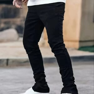 High Quality Fabric Men's Outdoor Casual Slim Jeans Fashion Trend Pants Gifts for Husband at Work Every Day