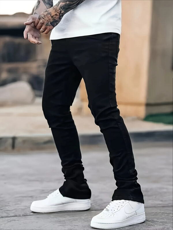 High Quality Fabric Men's Outdoor Casual Slim Jeans Fashion Trend Pants Gifts for Husband at Work Every Day