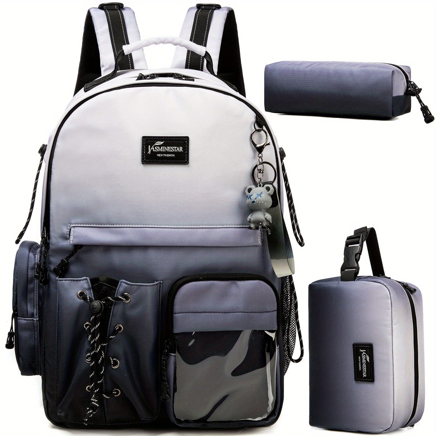 3pcs Kids School Backpack 43.94 cm Laptop Bookbag with Lunch Box & Pencil Case Travel Essentials Back to School Gifts