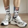 product-open-edf43d51e8274d539ac65afc2ee10e45-goods 1 Pair Novelty Crew Socks - Polyester & Spandex Blend, Street Hip-Hop Style with Vibrant Random Prints, Comfortable Stretchy Unisex Socks for Men & Women, Machine Washable, Casual Footwear, Playful Design, Durable Construction