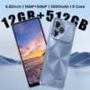 Latest unlocked Android smartphone in 2025, 5000mAh high battery life, dual SIM card dual standby, 6.82-inch high-definition touch screen, 16+50MP ultra high definition camera, luxury phone, 12GB RAM+512GB storage space