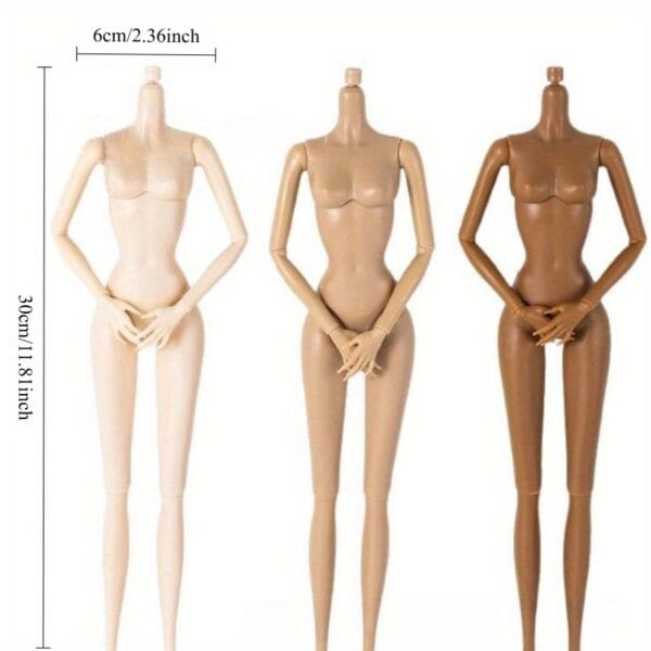 30cm 6-Section Super Model Body, Articulated Torso, Regular Muscle, White Muscle, Day-Burnt Muscle Princess Doll