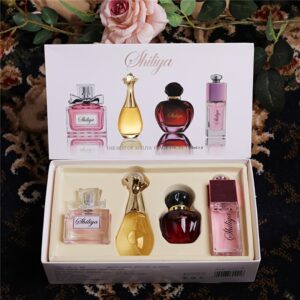 1 coffret Shilika Eau de Parfum Orientale Élégante pour Femme - Notes Florales, Parfum Longue Durée, Concentration EDC, À Base d'Alcool, Sans Aluminium, Collection de Parfums Liquides dans un Coffret Cadeau
