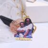 Personalized Golden Stainless Steel Photo Necklace with Custom Engraved Portrait, UV Color Printed Picture Pendant - Ideal for Daily Wear and Gift-Giving, Perfect Valentine'S Day Jewelry Gift for Her, Colorful, Character Portrait, Anniversary