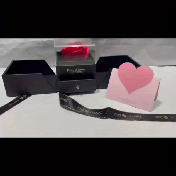 A Rose Gift Box with Heart-Shaped Earrings And a Necklace, Exquisite Jewelry for Your Lover, Mother, Best Friend, Partner, Wife, And Girlfriend. Perfect for Valentine'S Day, Thanksgiving, Christmas, Parties, Birthdays, And New Year Gifts.