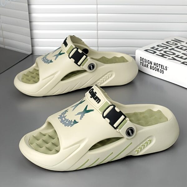 326d146d-43bb-47fd-b5bf-a643cc96db6f.jpg 2024 Spring Summer Men'S EVA Sandals - Non-Slip Casual Slippers with Cartoon Skull & Floral Pattern, Open Toe Beach Shoes for Indoor Outdoor Sports, Shower & Daily Wear, Large Size, Breathable & Lightweight Design, Beach Shoessuitable for Men & Women