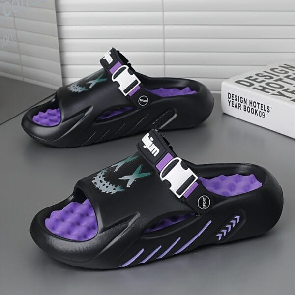 795070b1-2804-4d62-b724-614b6aeec7fc.jpg 2024 Spring Summer Men'S EVA Sandals - Non-Slip Casual Slippers with Cartoon Skull & Floral Pattern, Open Toe Beach Shoes for Indoor Outdoor Sports, Shower & Daily Wear, Large Size, Breathable & Lightweight Design, Beach Shoessuitable for Men & Women