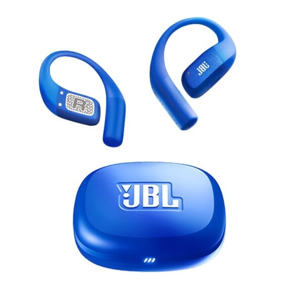 For JBL ZONE True Wireless Open-Ear Sports Headphones, Neckband Wireless Earbuds for Swimming, Cycling, Running, Long Battery Life, High-Quality Sound, Clear Call and Music Output, USB-C Charging, Rechargeable Battery, Black with Yellow Accents, Sports He