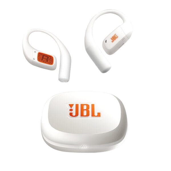 For JBL ZONE True Wireless Open-Ear Sports Headphones, Neckband Wireless Earbuds for Swimming, Cycling, Running, Long Battery Life, High-Quality Sound, Clear Call and Music Output, USB-C Charging, Rechargeable Battery, Black with Yellow Accents, Sports He