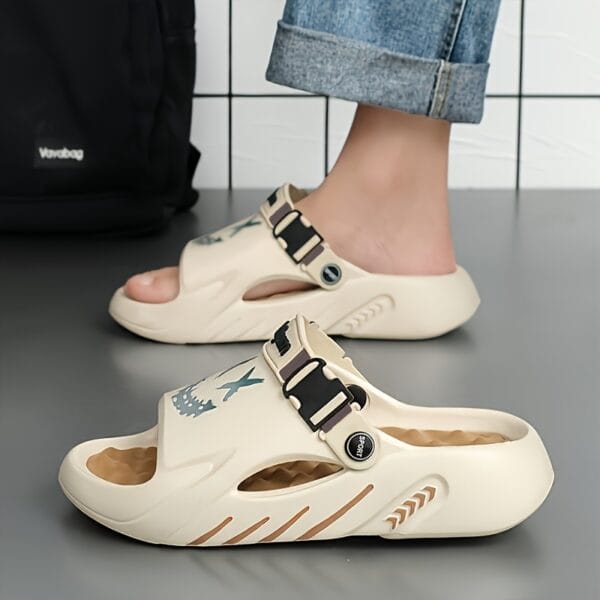 9f955f19-dc71-4499-be35-8c27f95c466c.jpg 2024 Spring Summer Men'S EVA Sandals - Non-Slip Casual Slippers with Cartoon Skull & Floral Pattern, Open Toe Beach Shoes for Indoor Outdoor Sports, Shower & Daily Wear, Large Size, Breathable & Lightweight Design, Beach Shoessuitable for Men & Women
