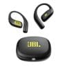 For JBL ZONE True Wireless Open-Ear Sports Headphones, Neckband Wireless Earbuds for Swimming, Cycling, Running, Long Battery Life, High-Quality Sound, Clear Call and Music Output, USB-C Charging, Rechargeable Battery, Black with Yellow Accents, Sports He
