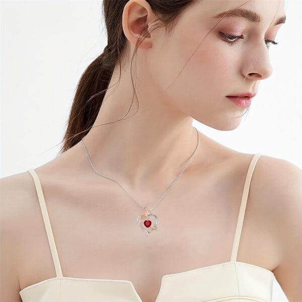 Coffret cadeau ours en peluche rose, collier papillon rose cœur battant, cadeaux de Noël - Thanksgiving, Saint-Valentin, fête des Mères, Noël, cadeaux pour les amis, les amoureux, les mères et les meilleures amies - à porter au quotidien, cadeaux quotidiens