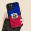 A Unique Design Featuring The Haitian Flag, This Brand New Mobile Phone Case Offers Full Body Protection. It Is Made from Shockproof And Drop-Proof TPU Soft Rubber, Showcasing a Simple Yet Sophisticated Color Scheme in Black, Suitable for Both Men And Wom