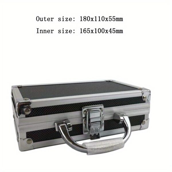 [Durable] Portable Aluminum Toolbox for Secure Equipment Storage, Instrument Case, And Impact-Resistant Sponge Box.
