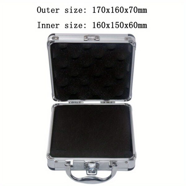 [Durable] Portable Aluminum Toolbox for Secure Equipment Storage, Instrument Case, And Impact-Resistant Sponge Box.