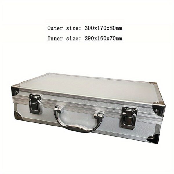 [Durable] Portable Aluminum Toolbox for Secure Equipment Storage, Instrument Case, And Impact-Resistant Sponge Box.