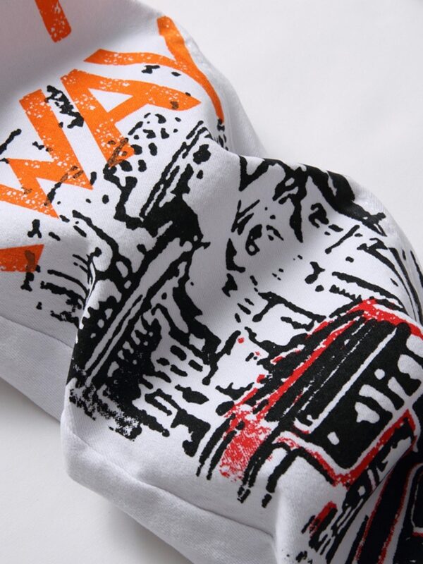 Men'S Slim-Fit Jeans - Stretchy Black Denim with Bold "AIR" Print, Casual Spring/Fall Style, Regular Fit, Machine Washable, Casual Wear Pants | Bold Print Jeans | Stretchy Fabric