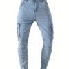 Men's Skinny Jeans - Stretch Work Pants with Slim Fit, All-Season Stretch Denim for Casual & Formal Outfits - Non-See-Through Streetwear Trousers, Versatile Clothing, Contemporary Fashion, Durable Fabric, Stylish Bottoms, Urban Style