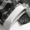Paisley & Floral Pattern Slim Fit Jeans, Men's Casual Street Style Slightly Stretch Denim Pants For Spring Summer