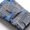 Men's Slim Fit Jeans - Streetwear Pants with Digital Grid Pattern in Blue/Black/White/Gray/, Zipper Closure, Machine Washable All-Season Jeans for Urban Fashion & Casual Attire, Versatile Clothing, Modern Design, Flexible Material, Trendy Bottoms, Young Adults