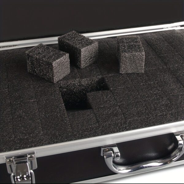 [Durable] Portable Aluminum Toolbox for Secure Equipment Storage, Instrument Case, And Impact-Resistant Sponge Box.