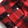 product-Fancyalgo-VirtualModelMatting-85ba231e40b1455e541135241fcfc76b Men's Plaid Pattern Slim Fit And Cuffed Denim Jeans With Multiple Pockets, Classic And Chic Pants For All Seasons Leisurewear