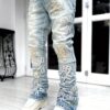 product-Fancyalgo-VirtualModelMatting-91d49fcdd9e432302f764ffb5350c9b7 Men's Straight Jeans with Leather And Embroidered Letters