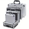 [Durable] Portable Aluminum Toolbox for Secure Equipment Storage, Instrument Case, And Impact-Resistant Sponge Box.