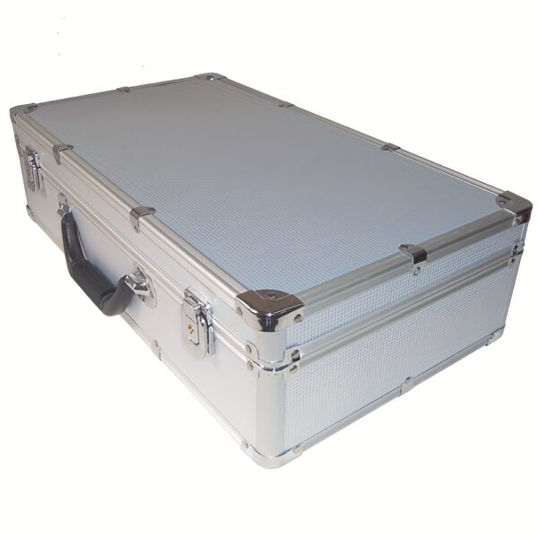 [Durable] Portable Aluminum Toolbox for Secure Equipment Storage, Instrument Case, And Impact-Resistant Sponge Box.