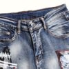 product-Fancyalgo-VirtualModelMatting-c3f8521ef0a56a0dc027e9f1548efa4a Men's Splash Print Skinny Washed Jeans, Trendy Streetwear, Straight Leg Denim Pants For Spring Autumn