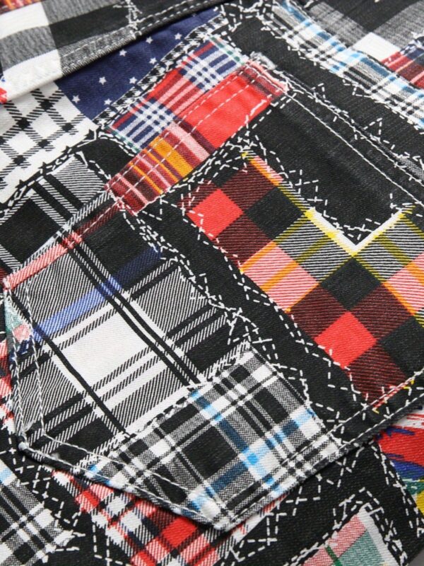 product-Fancyalgo-VirtualModelMatting-de4d9ee8fc747f9afaba194341c0865c Men's Skinny Jeans - Slim Fit Pants with Multi-Color Plaid Patterns (Red/Black/White/Blue/Gray/), No Belt Loops, Machine Washable for Party & Casual Attire - Teens & Adults, Streetwear Style, Bold Prints, Quality Stitching, Fashion Bottoms, Young Adults