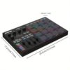 UTIMO MIDI Pad Controller Beat Maker Machine 16 RGB Velocity Sensitive Beat Pads, 16 Level, Full/Half Level, OLED Display, MIDI In/Out, USB Powered, Plastic, for Studio Recordin