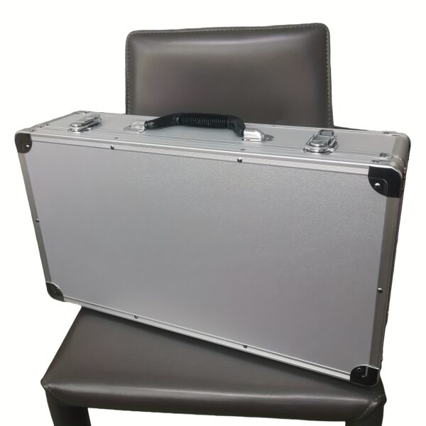 Heavy-Duty Toolbox with Sturdy Aluminum Alloy Frame - Multi-Functional Organizer for Home Maintenance, Document Storage & Hardware Organization, Durable Plastic Construction, Portable Design for Easy Transport, Toolbox for Home, Document Storage Case, Sleek Metallic Finish, Robust Construction