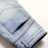 Men's Patchwork Embroidered Slim-Fit Stretch Denim Jeans For Outdoor Activities