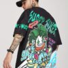 SANSYAS Brand Trendy Hip-Hop Joker Niche Fun Design Short Sleeve Four Seasons Loose Round Neck T-shirt