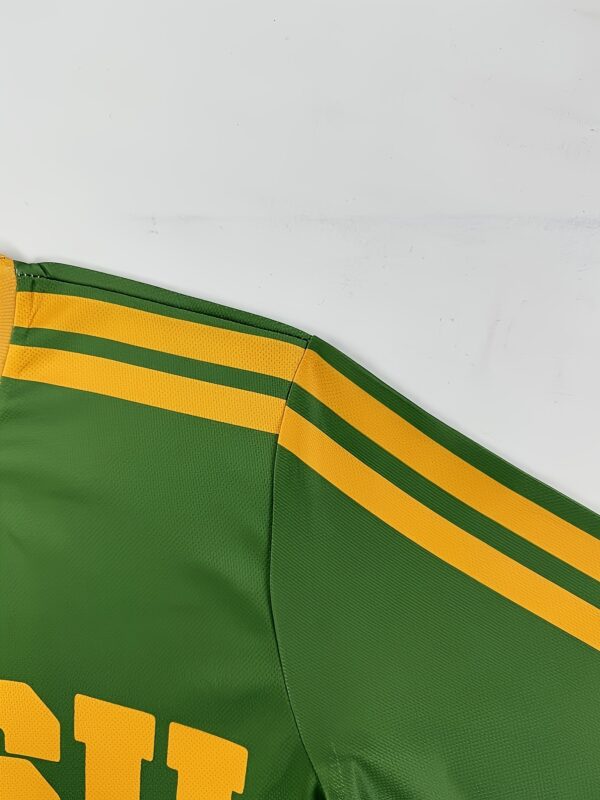 Men'S Brazil Soccer Jersey T-Shirt - Yellow with Green & Blue Print, "Brasil Rio de Janeiro" Design, Short Sleeve, Round Neck, Polyester Knit Fabric, Perfect for Summer Outdoor Activities & Casual Wear, Soccer Shirts