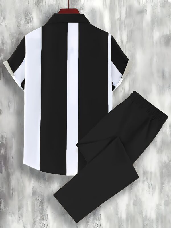 Digital Print Men's Casual Sport Shirt and Pants Set