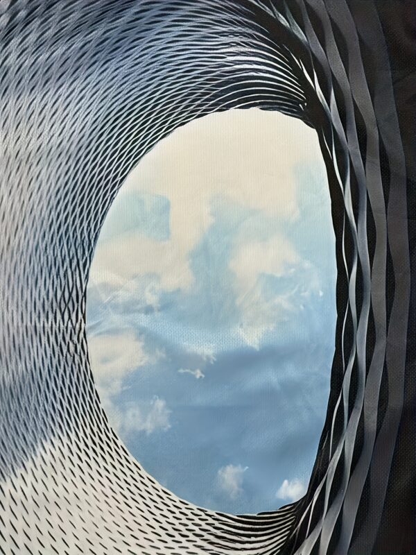 Men'S 3D Vortex Graphic T-Shirt - Breathable Black Short Sleeve Tee with Airy Hollow Design, Casual Summer Wear for Casual Attir