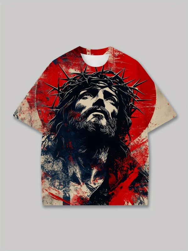 Adult T-Shirt Featuring a 3D Digital Print of a Sharp Guy Design, Comfortable Stretchy Round Neck Short Sleeve T-Shirt, Regular Fit for Spring, Summer, And Autumn.