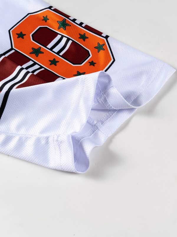 Men'S and Women'S "Worldwide Champions" Rugby Jersey - White with Orange & Black Accents, Quick-Dry, Lightweight, Casual Sport Top, V-Neck, Short Sleeve, Loose Fit, Casual Sportswear | Champion Jersey | Comfortable Fit