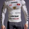 Men's High-Stretch Long Sleeve Round Neck T-Shirt with Racing Print, Fitness and Sports Fashion, Polyester and Spandex Blend