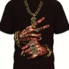 product-fancy-205b41c8-3f62-498e-8cfe-7469a3cdd48f Men's Hands Print T-shirt, Casual Short Sleeve Crew Neck Tee, Men's Clothing For Outdoor