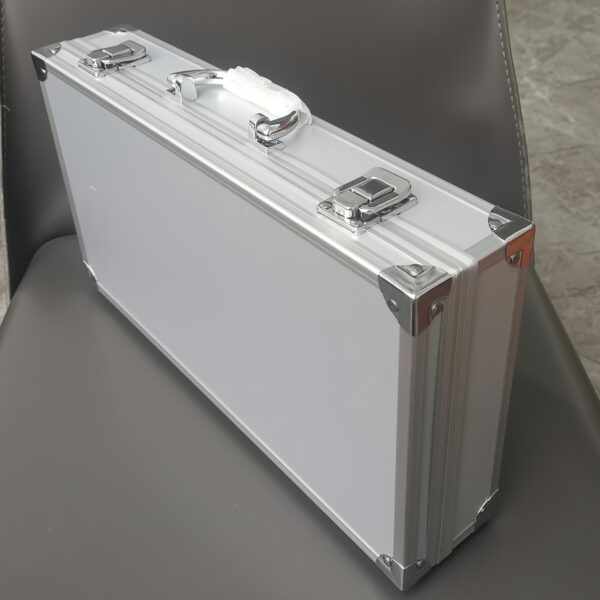 Heavy-Duty Aluminum Toolbox with Secure Latches - Compact Portable Storage Case for Home, Garage, Workshop, or Office - Durable Organizer for Tools, Documents, and Small Items - Ideal for Professionals and DIY Enthusiasts, Tool Organizer Storage, Professional Appearance, Sturdy Construction, Document Briefcase, Sleek Design, Highquality Build, Home Organizers, Workshop Organization, Modern Organizer, Reinforced Construction