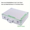 [Durable] Portable Aluminum Toolbox for Secure Equipment Storage, Instrument Case, And Impact-Resistant Sponge Box.