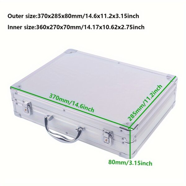 [Durable] Portable Aluminum Toolbox for Secure Equipment Storage, Instrument Case, And Impact-Resistant Sponge Box.