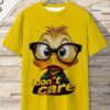 1pc Men's 3D Digital Print Yellow Duck with Glasses Graphic T-Shirt, Comfortable Round Neck Short Sleeve Tee, Regular Fit for Spring, Summer & Fall, Duck T Shirt