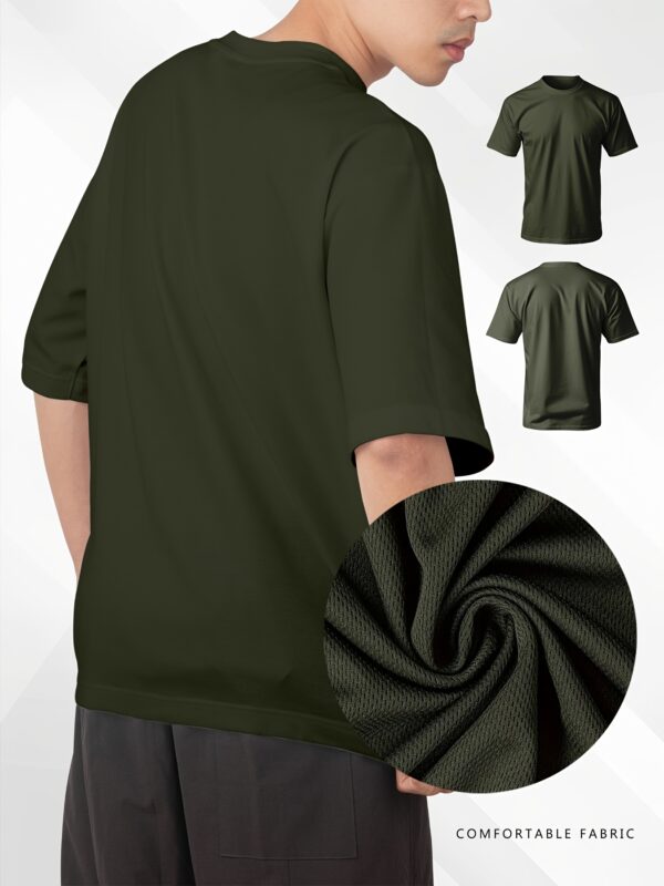 5pcs Men'S Breathable Mesh T-Shirts - Black, Olive Green, Beige, Blue, Burgundy - Moisture-Wicking, Comfortable for Workouts, Sports & Daily Wear - Ideal Gift for Fitness Enthusiasts, Sports Apparel | Sporty Casualwear | Comfortable Fit