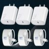 3 Sets of 20W USB-C Wall Chargers with 182.88cm Cables, PD 3.0 Fast Charging Adapters, Universal Compatibility, Lightweight Design, 110V/220V Operation, 10-20W Output Power, US Plug, No Battery Included